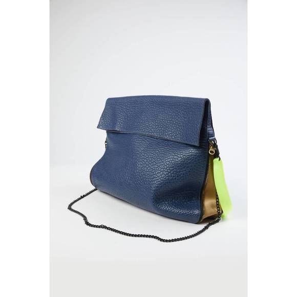 NEW AMPERSAND AS APOSTROPHE large buffalo parcel tote in cobalt blue buffalo - Picture 1 of 2